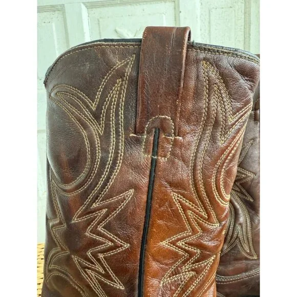 Vintage 80's Texas Brand Mens Western Boot Size 10D Leather - Picture 11 of 16